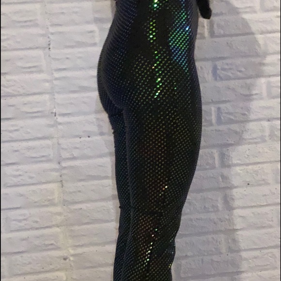 Green sequin mermaid dance pants - Picture 2 of 5